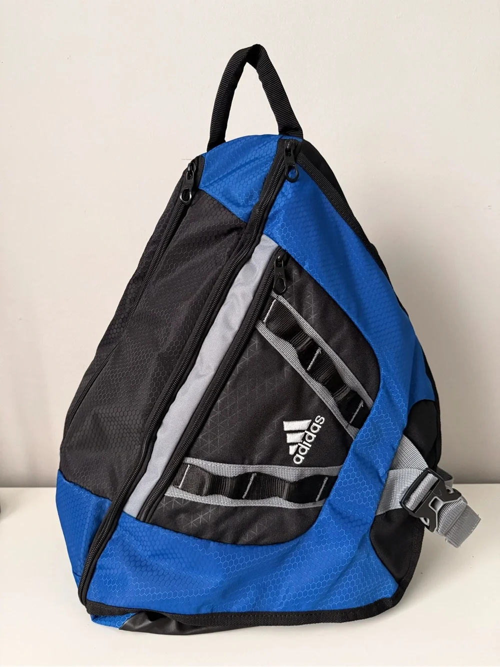 adidas Blue and Black Single-Strap Sling Backpack
